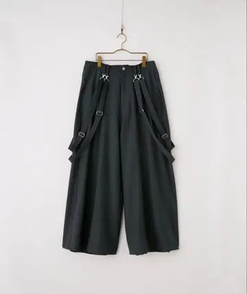 [cussil] 서스펜더 하이웨스트 더블 서스펜더 하카마 팬츠 S