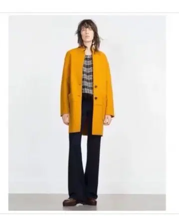ZARA BASIC 머스타드 롱 코트