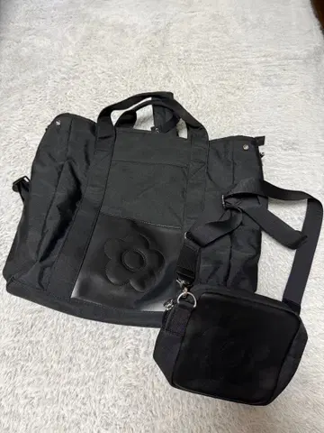 블랙 토트백 & 숄더백 세트