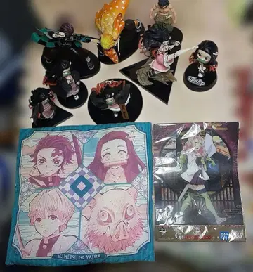 귀멸의 칼날 피규어 & 방석 & 미니 비주얼 시트 세트 모음