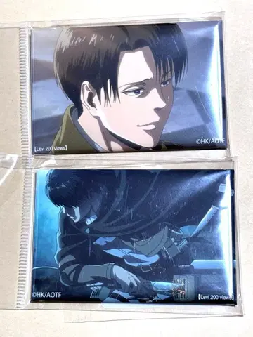 리바이 백경 캔뱃지 2점 진격의 거인