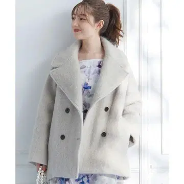 12Twelve Agenda 모헤어 샤기 P 코트 (아이보리)