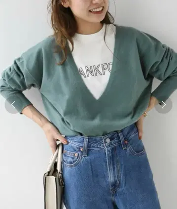 JOURNAL STANDARD relume 울 캐시미어 깊은 V넥 풀오버