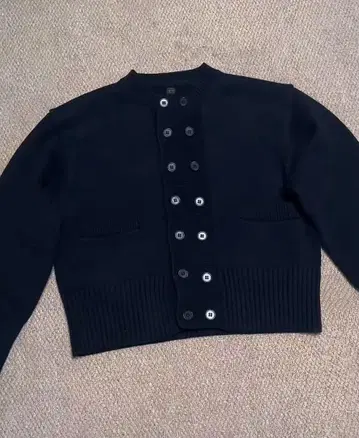 Taiga Takahashi 블랙 니트 가디건 42