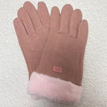 새상품 핑크 장갑 퍼 포함 스마트폰 터치 가능