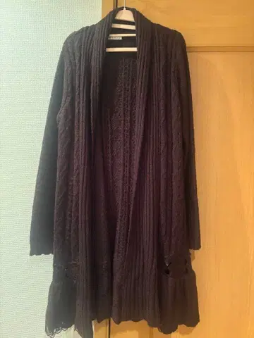 axes femme 다크 브라운 롱 가디건