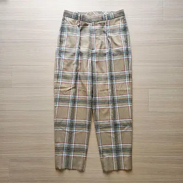 몽키타임 TW 타탄체크 와이드 1P 팬츠 L 사이즈