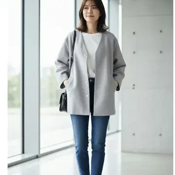 NATURAL BEAUTY BASIC 마그넷 버튼 자켓 아우터