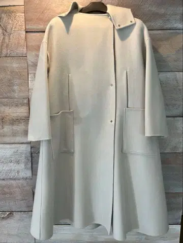 에부르 ebure 럭스 멜톤 후디드 롱 코트 36