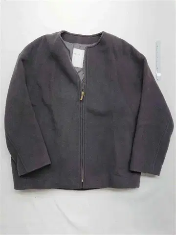 노블 울 캐시미어 노카라 자켓 36 다크 그레이 계열 여성용