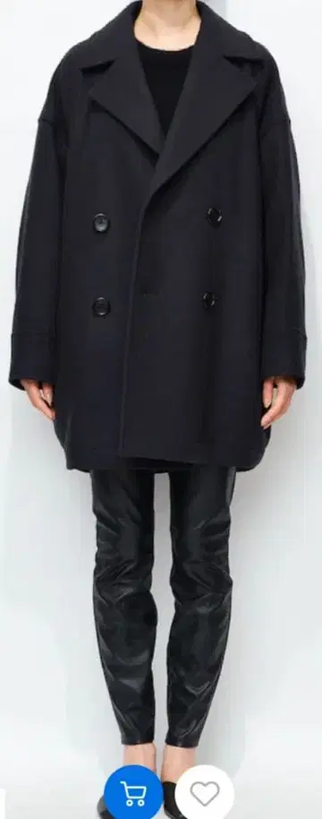 uncrave 푸르프 멜톤 P 코트 네이비