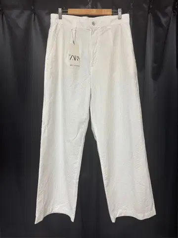 [ 택 포함 새상품 ] ZARA 와이드 레그 화이트 컬러
