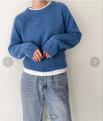 CANAL JEAN El mar 래글런 MIX 얀 니트