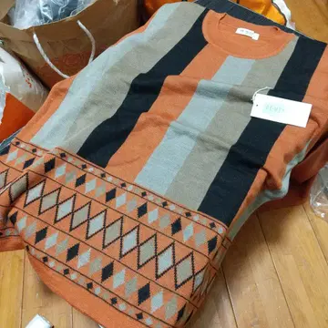 오샤레DE MONECA 니트 스웨터 F 사이즈 일본제 새상품 여성용