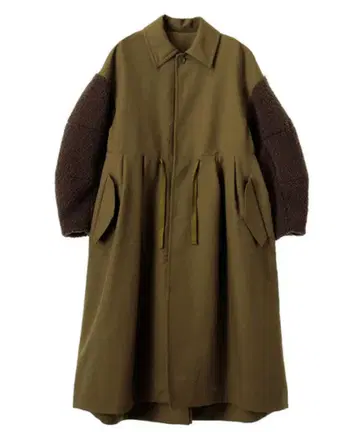 Clane 보아 슬리브 모즈 코트