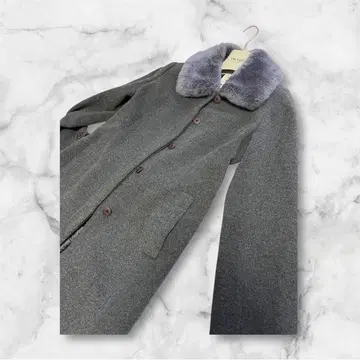 KUMIKYOKU 그레이 롱 코트