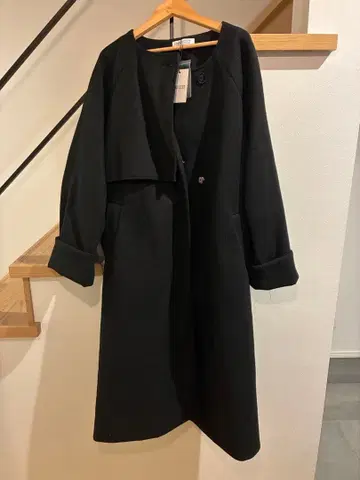 블랙 벨트 포함 롱 코트 사이즈 F BANNER SELECT 코트