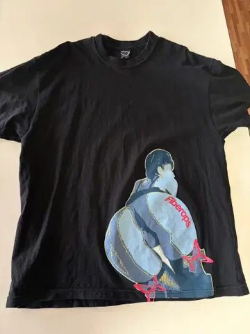 Fiberops 블랙 XL 티셔츠 그래픽 프린트