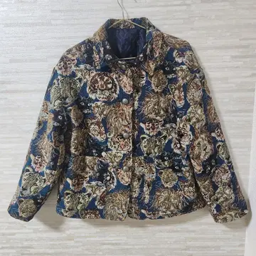 고블랑 직조 자켓 고양이과 동물 패턴 사자 호랑이 올 패턴 프리 사이즈