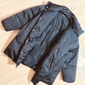 ZARA 다운 자켓 블랙 USA S 스탠드 카라