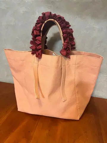 LUDLOW 라들로 그레이프 핸들 핑크 토트백 대용량