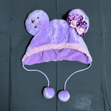 디즈니 팬캡 보라색 리본