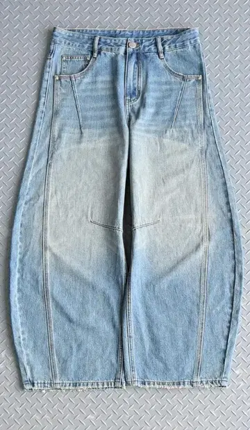 L2090 워시드 스티치 벌룬 데님 L ( lightblue ) 지저인