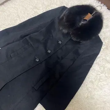 fut aba 캐시미어 100% 롱 코트 루즈핏 관혼상제 블랙 폭스