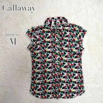 캘러웨이 골프 피케 셔츠 올 패턴 프렌치 리브 흡한속건 화려한 통기성