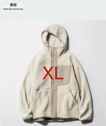 유니클로 x 화이트 마운티니어링 플리스 풀 집업 후드티