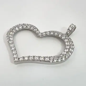 반짝반짝 SV CZ 오픈 하트 펜던트 헤드