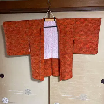 겉옷 순수 실크 주홍색 중고품