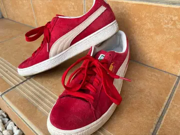 푸마 스웨이드 스니커즈 레드