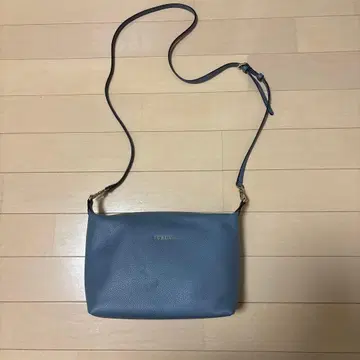 FURLA 블루 그레이 가죽 숄더백