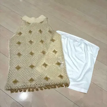 슬리브리스 니트 프라이빗 라벨 뷔스티에 포함 M