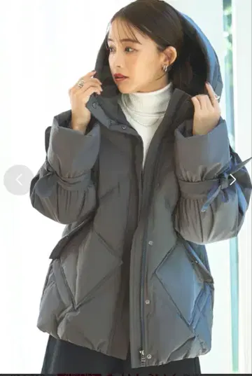 타임 세일 라이트 서모 숄더 핀턱 후디 패디드 코트 새상품급