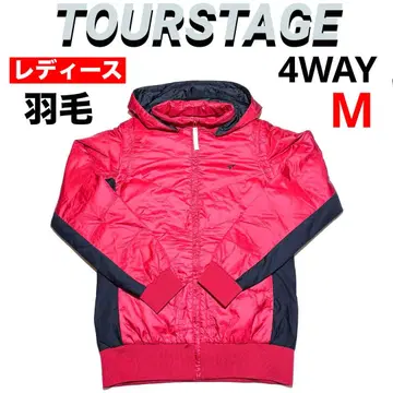 투어 스테이지 4WAY 다운 자켓 M (레드/블랙)