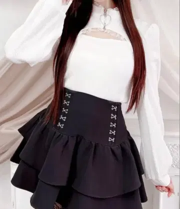 하트 ZIP 골지 상의