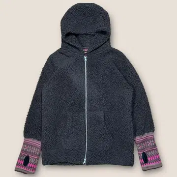 BEAMS HEART 빔즈 하트 후드 부착 브라운 플리스 자켓