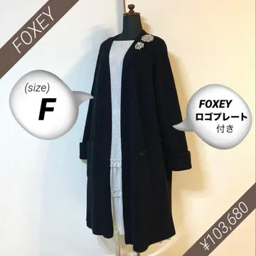 정가 103,680엔 FOXEY 니트 코트(프리 사이즈 블랙)