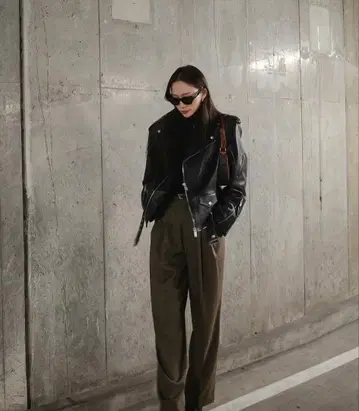 [ AMAIL ] 브라운 와이드 팬츠