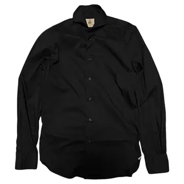 GUY ROVER 스트레치 셔츠 긴팔 블랙 남성용 S 이탈리아제