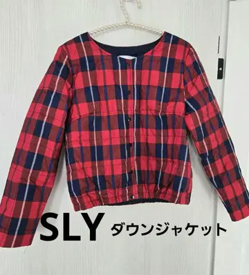 SLY 체크 다운 자켓