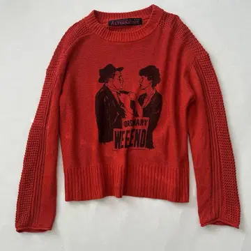 ALTERNATIVE 오렌지 니트 스웨터