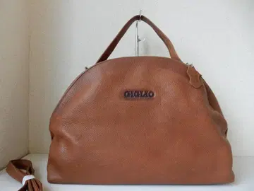 천연 가죽 지리오 A4 대응 2WAY 토트백 (숄더 벨트 포함) 브라운