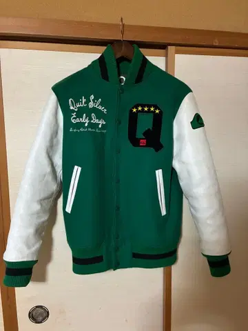 Quik Silver 바시티 자켓 그린/화이트