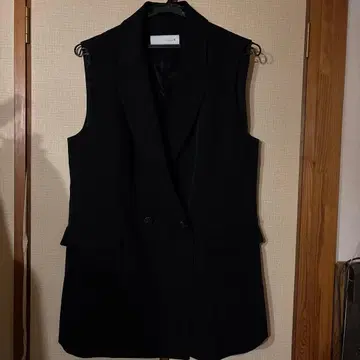 ZARA 블랙 더블 브레스트 베스트 L