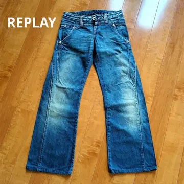 REPLAY 부츠컷 데님 빈티지 가공 W25