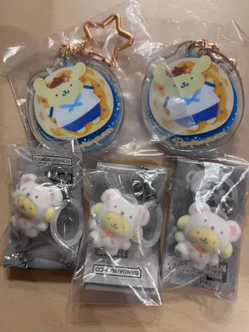 폼폼푸딩 메지루시 액세서리 ~푹신푹신 스노우~ 편의점 한정판 키링 포함