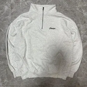 Parker 하프 지퍼 맨투맨 그레이